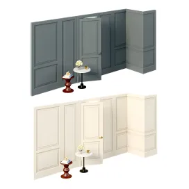 Boiserie classic panels with door